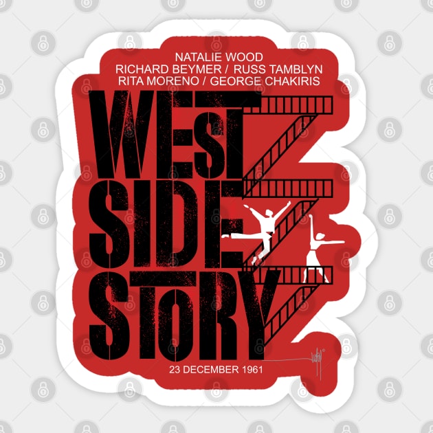 West Side Story T-shirt version Sticker by Jun Pagano